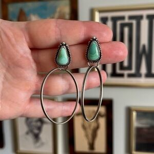 Turquoise Hoop Earrings